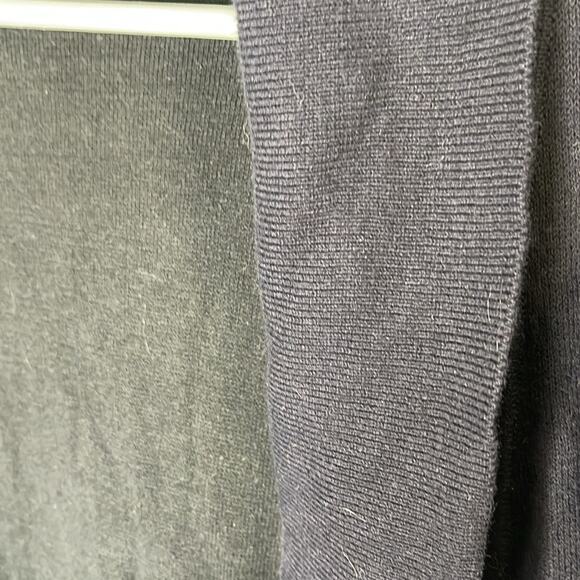 SUNIDAYS Navy / Black High Low Open Front Cotton Long Cardigan Size S/M - Picture 2 of 7